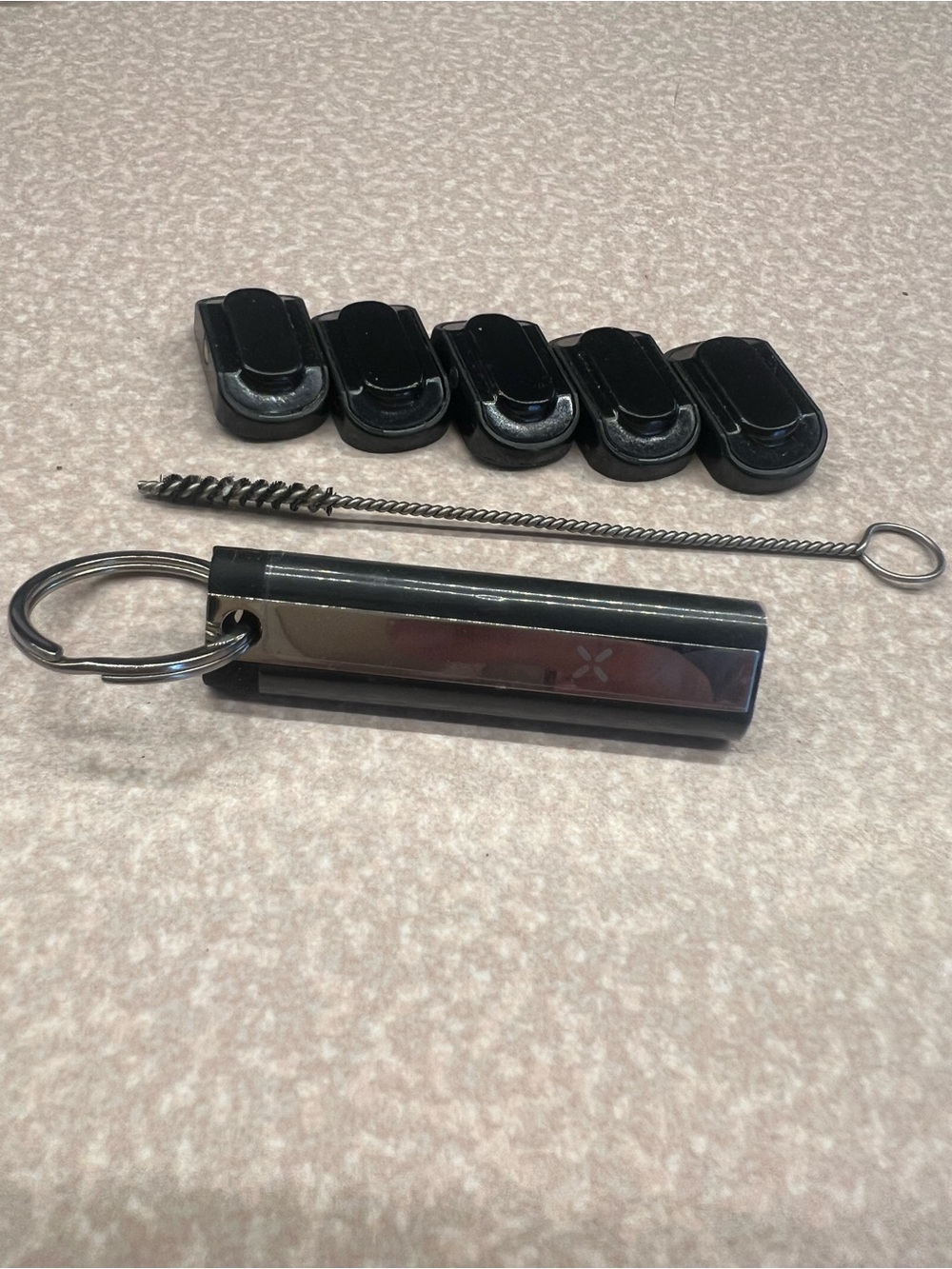 PAX Black Keychain  cleaning tool with square head. Plus more accessories